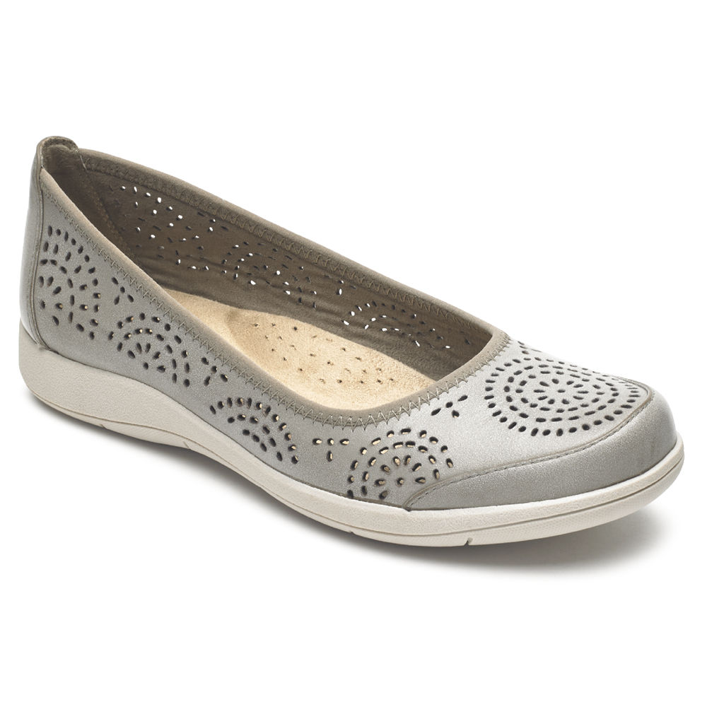 Rockport Slip-On For Womens Grey - Daisey Ballet - KC3241095